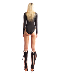 Puzzle Mesh Long Sleeve Bodysuit