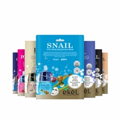 Mặt nạ tinh chất Marie Essence Mask Pack  Collagen, Ốc sên, Ngọc trai, Lô hội, Lựu, Hồng sâm, Sữa ong chúa, Vitamin, Khoai tây, Trà xanh (Bịch 10 miếng)