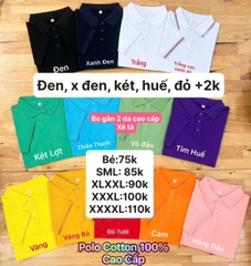 Áo cổ trụ 100% Cotton