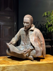 Tượng Bác Hồ Ngồi Đọc Sách - Không Đế