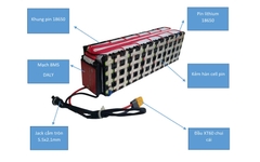 Pin xe đạp điện 36V12Ah Chính hãng, tặng sạc 5A