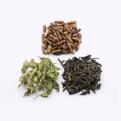 HERBLE TEA BOX GIFT -  5 PYRAMID BAGS - Peppermint Tea, Brown Rice Tea, Chamomile Tea, Rose Tea