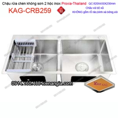 Chậu rửa chén 2 hộc 82x45 cm inox 304 không sơn Proxia KAG-CRB259