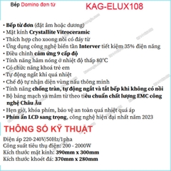 Bếp từ đơnbếp từ Domino Capri KAG-ELUX108 VN