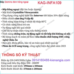 Bếp điện hồng ngoại đơnbếp hồng ngoại Domino Capri KAG-INFA109 VN