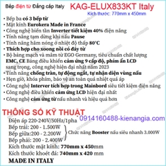 Bếp từ đôi sang trọng Capri Italy KAG-ELUX833KT Italy