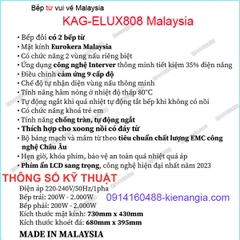 Bếp từ đôi Tiện ích CAPRI Malaysia KAG-ELUX808 Malaysia