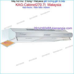 Máy hút mùi inox 70cm 2 trong 1 gắn tườnggắn tủ CAPRI KAG-Cabinet270.7I Malaysia