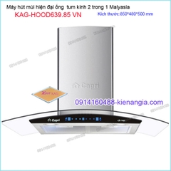 Máy hút mùi kính cong 85cm CAPRI KAG-HOOD639.85 VN