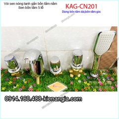 Vòi sen tắm nóng lạnh gắn bồn tắm nằm tay trống KAG-CN201