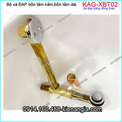 Xả đạp bồn tắm dài bằng đồng KAG-XBT02