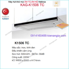 Máy hút khử mùi ÂM TỦ KỆ 600mm CẢM ỨNG Malloca KAG-K1506TC