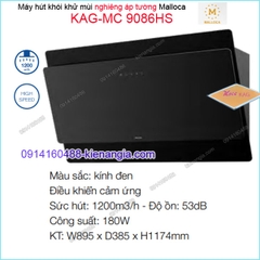 Máy khử mùi ĐEN nghiêng Malloca 895mm KAG-MC-9086HS