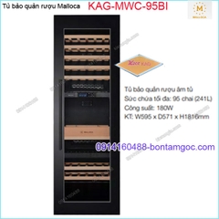 Tủ bảo quản rượu độc lập 95 chai 241 lít Malloca KAG-MWC95BI