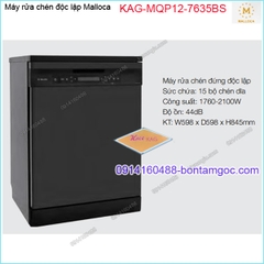 Máy rửa chén độc lập 15 bộ chén Malloca KAG-MQP12-7635BS