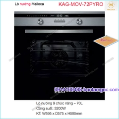 Lò nướng MALLOCA 9 chức năng 70 lít KAG-MOV72PYRO