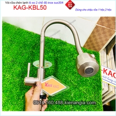 Vòi rửa chén lò xo inox sus304 KAG-KBL50