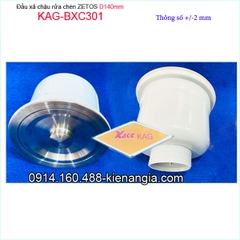 Đầu xả chậu ZETOS D140 nhựa đúc KAG-BXC301