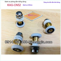 Bánh xe cửa lùa D20mm phòng tắm kiếng đứng KAG-CN52