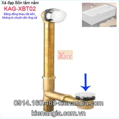 Bộ xả bồn tắm dài xả đạp bằng đồng thau KAG-XBT02