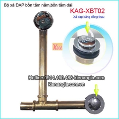 Bộ xả bồn tắm dài xả đạp bằng đồng thau KAG-XBT02
