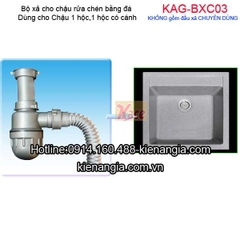 Bộ xả chậu rửa bằng đá 1 hộc KAG-BXC03