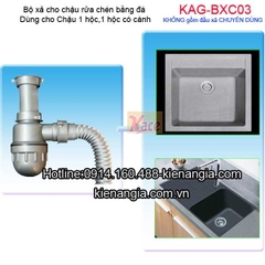 Bộ xả chậu rửa bằng đá 1 hộc KAG-BXC03