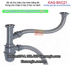 Bộ xả chậu rửa bằng đá 2 hộc KAG-BXC21