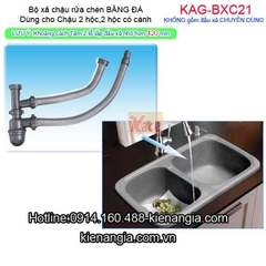Bộ xả chậu rửa bằng đá 2 hộc KAG-BXC21