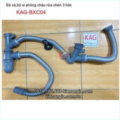 Bộ xả chậu rửa bát 3 hộc KAG-BXC04