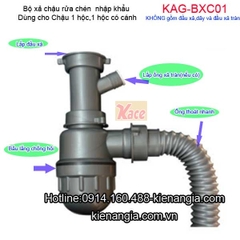 Bộ xả chậu rửa chén 1 hộc KAG-BXC01