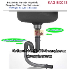 Bộ xả chậu rửa chén 1 hộc KAG-BXC13