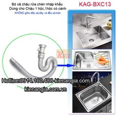 Bộ xả chậu rửa chén 1 hộc KAG-BXC13