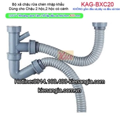Bộ xả chậu rửa chén 2 hộc KAG-BXC20
