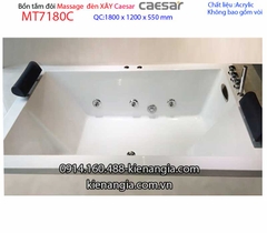 Bồn dài đôi xây massage đèn Caesarbồn nằm 18 mét Caesar-MT7180C