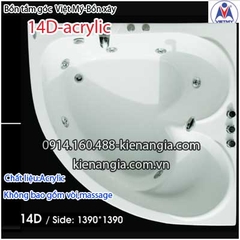 Bồn đôi  xây góc trái tim Việt Mỹ Acrylic VM14DAcrylic