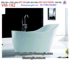 Bồn tắm chiếc giày Đặt sàn acrylic Việt Mỹ VM-182