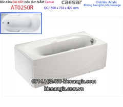 Bồn tắm dài chân yếm 15 mét Caesar-AT0250R