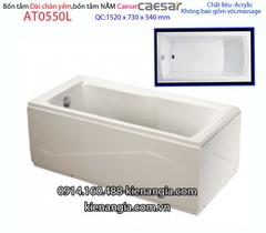 Bồn tắm dài chân yếm 15 mét Caesar-AT0550L
