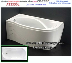Bồn tắm dài chân yếm 15 mét Caesar-AT3350L
