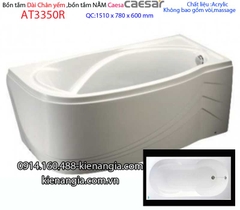 Bồn tắm dài chân yếm 15 mét Caesar-AT3350R