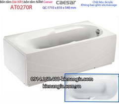 Bồn tắm dài chân yếm 17 mét Caesar-AT0270R
