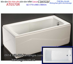 Bồn tắm dài chân yếm 17 mét Caesar-AT0570R