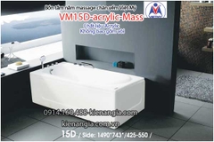 Bồn tắm dài massage acrylic 15m Việt Mỹ 15D