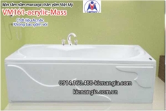 Bồn tắm dài massage acrylic 16m Việt Mỹ 161