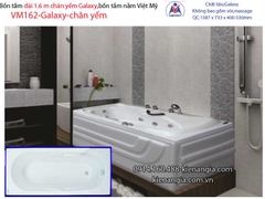 Bồn tắm dài Việt Mỹ galaxy chân yếm 17 mét VM162-Galaxyy