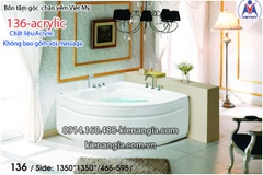 Bồn tắm góc 13m chân yếm Việt Mỹ VM136-Acrylic