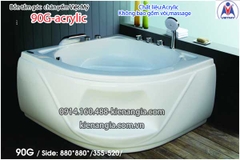 Bồn tắm góc 90cm chân yếm Việt Mỹ VM90G-Acrylic