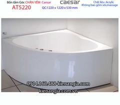 Bồn tắm góc chân yếm 12 mét Caesar-AT5220