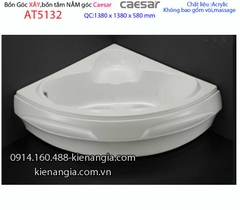 Bồn tắm góc chân yếm 13 mét Caesar-AT5132
